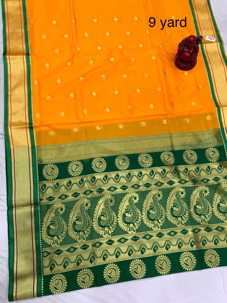 नवीन)| Marathi Wedding Paithani Saree (मराठी नवरी साडी मात्र)