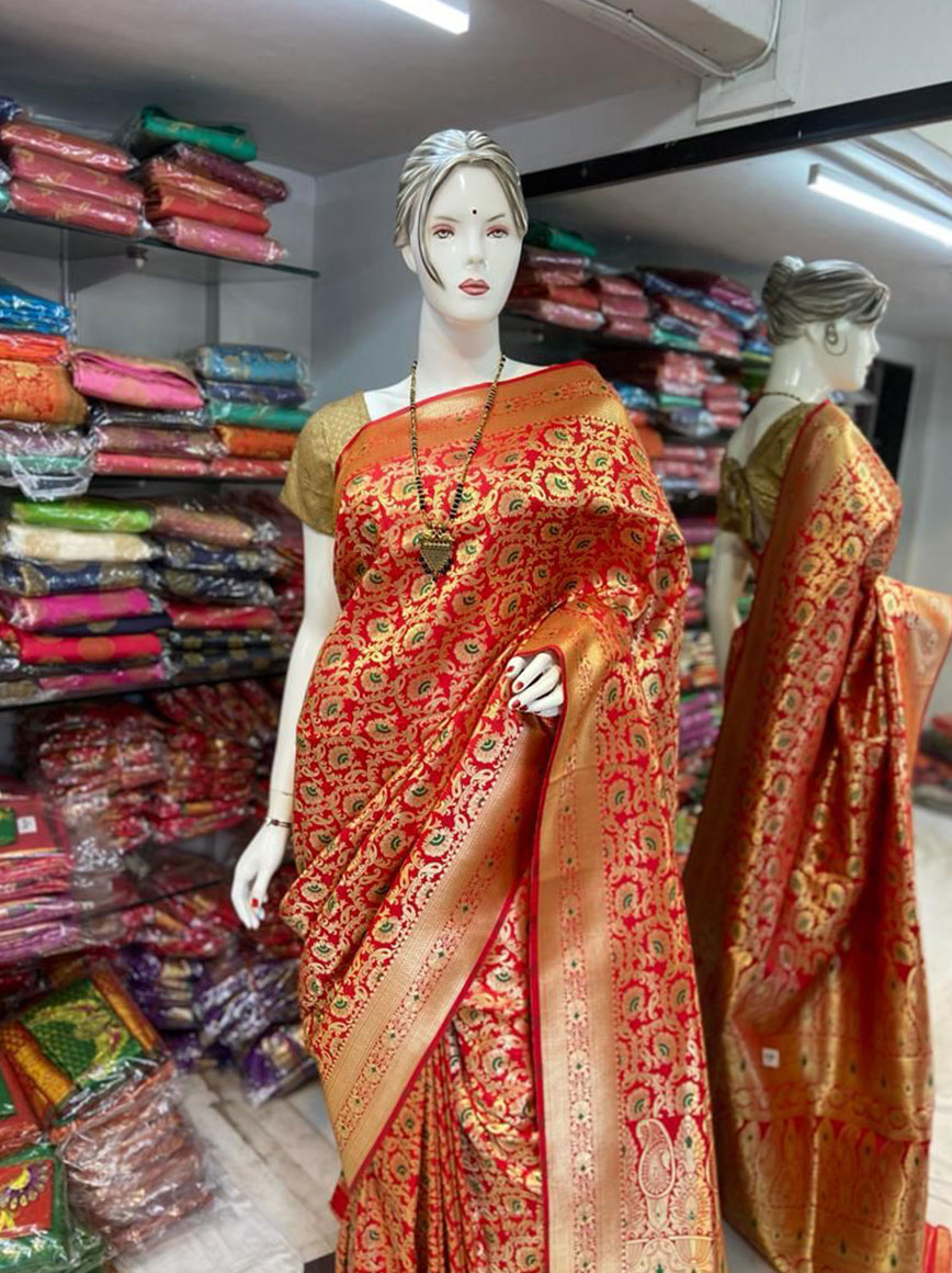 Banarasi Shalu Paithani Saree-Design PS189 – Fashionous